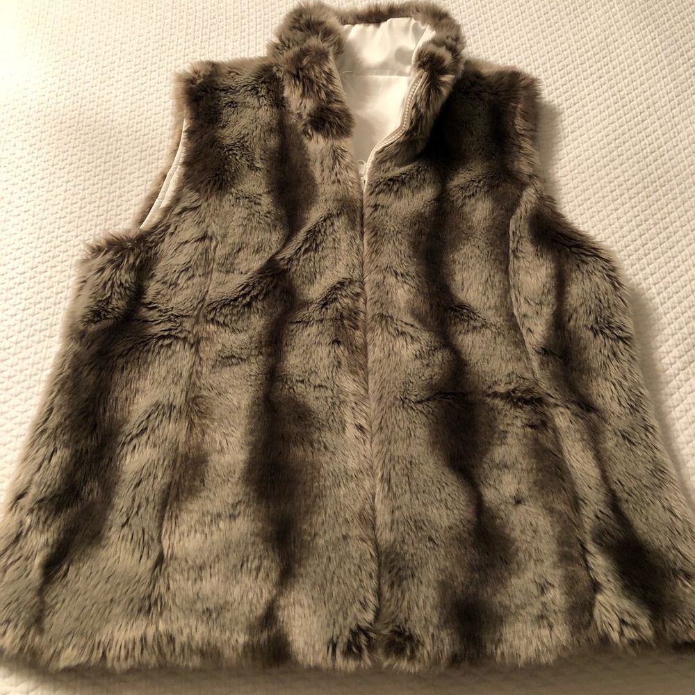 Great faux fur vest!